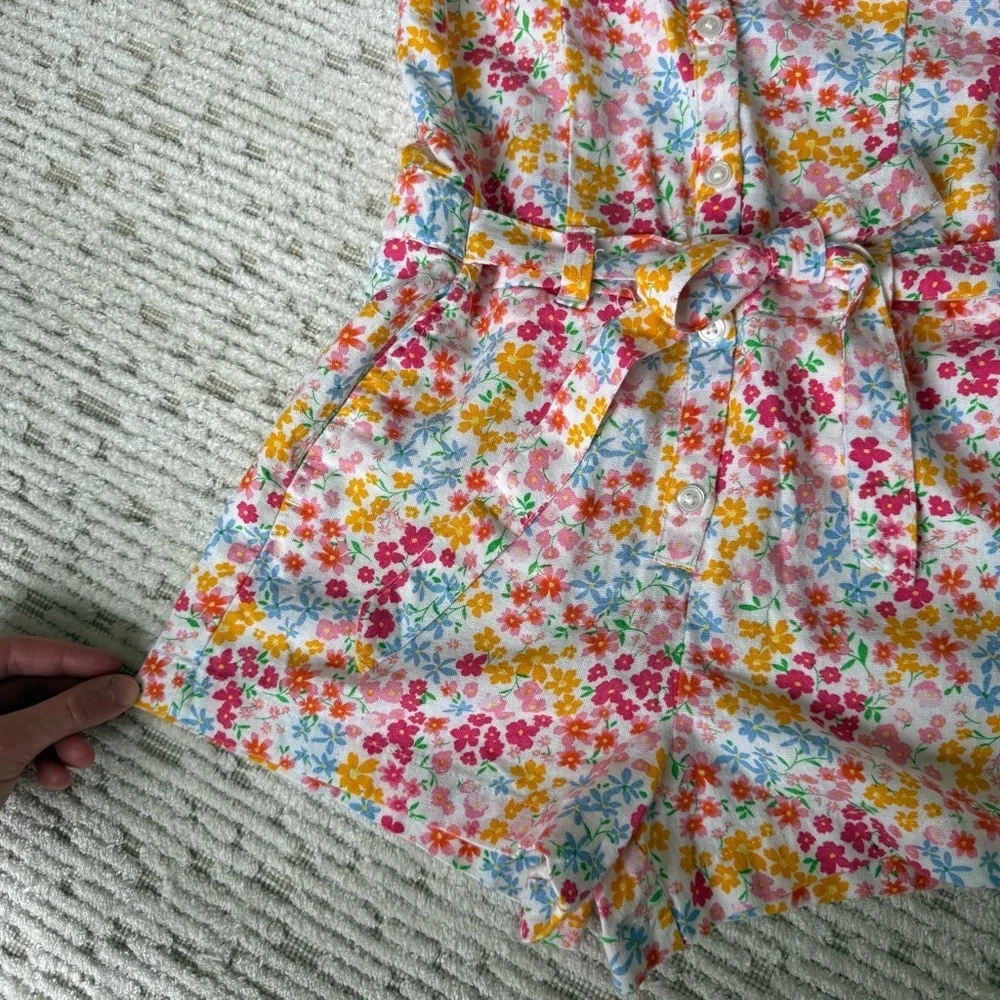 NWT Old Navy Multicolor Girls Floral Kids Romper M (8)